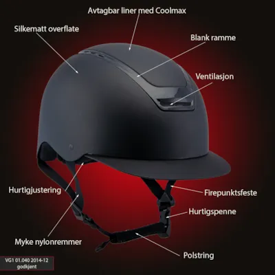 Ridehjelm Curam svart, bilde 8