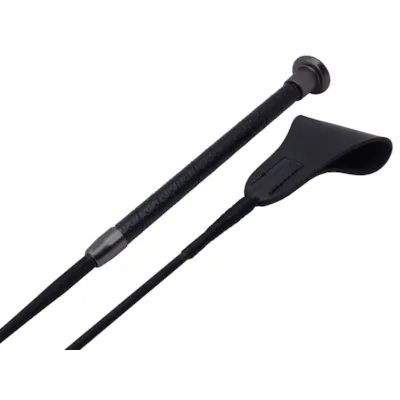 Sprangpisk Leather Grip svart 65 cm