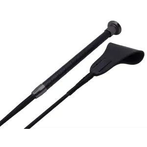 Sprangpisk Leather Grip svart 65 cm