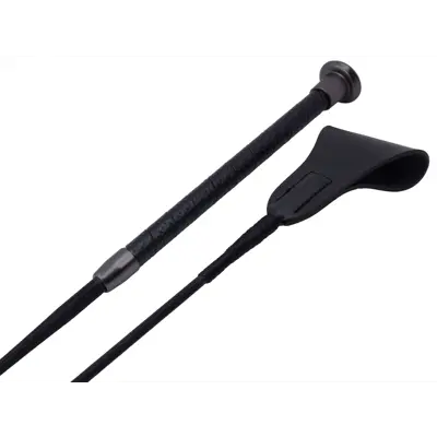 Sprangpisk Leather Grip svart 65 cm