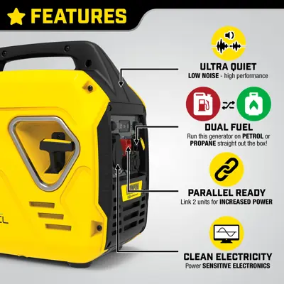 Strømaggregat Dual Fuel Inverter aggregat 2200W, bilde 9