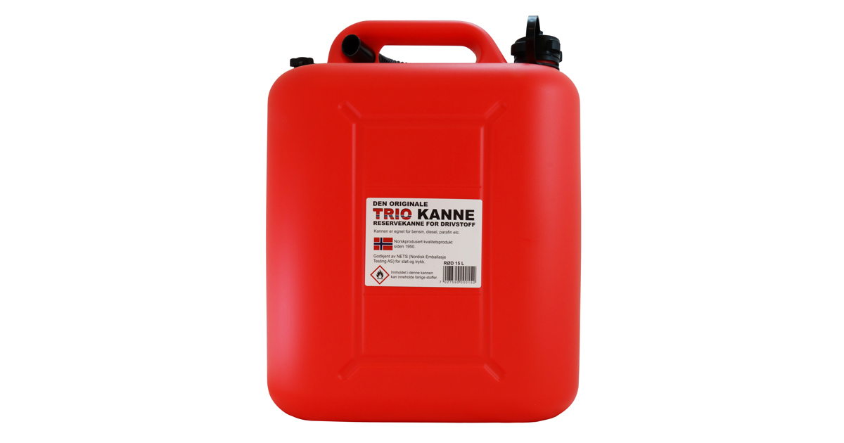 Trio bensinkanne 15 L rød | Felleskjøpet