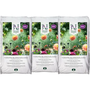 Torvfri blomsterjord 40 L 3 pk