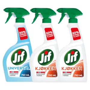 Kit med 1 universalspray og 2 kjøkkenspray