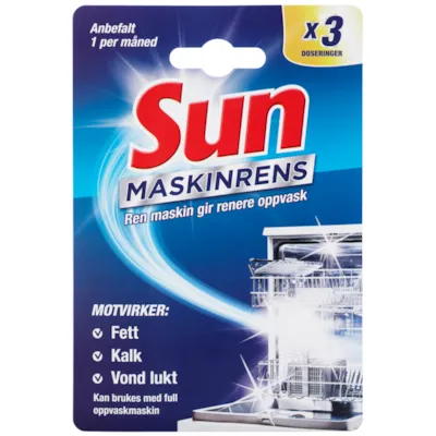 Oppvaskmaskinrens 3 pk