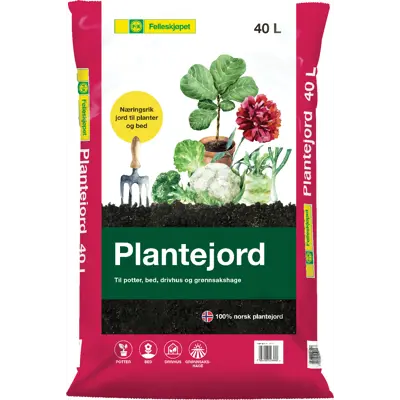 Plantejord 40 L Pall à 57 sekker
