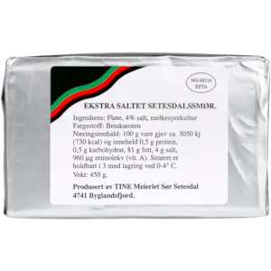 Setesdalssmør ekstra saltet 450 g