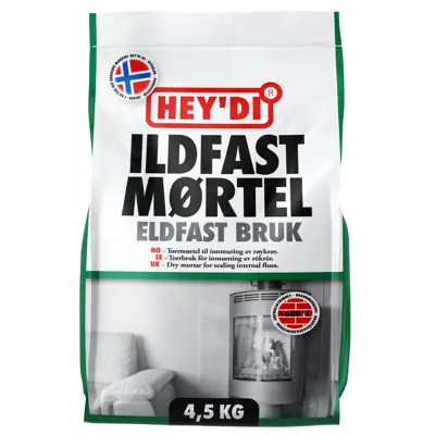 Ildfast mørtel 4,5 kg