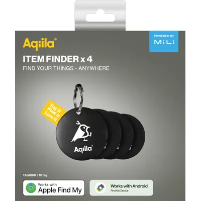 Nøkkelring Tagbird svart 4 pk, bilde 2
