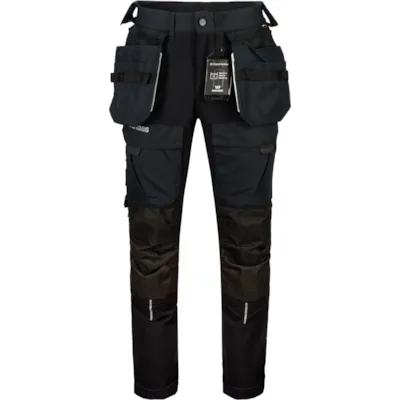 Stretchbukse Multipocket svart herre