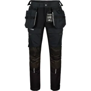 Stretchbukse Multipocket svart herre