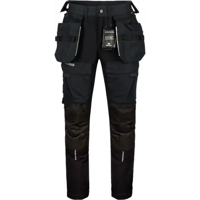 Stretchbukse Multipocket svart herre