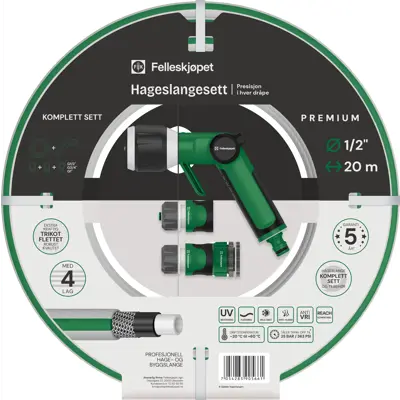 Hageslange sett 20 m
