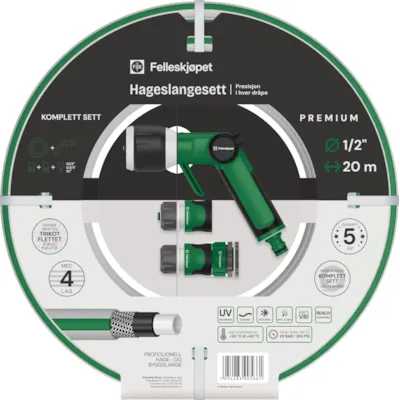Hageslange sett 20 m