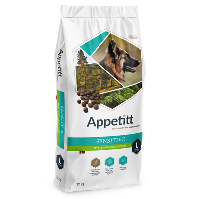 Hundefôr Sensitive Lamb & Chicken Large Breed 12 kg