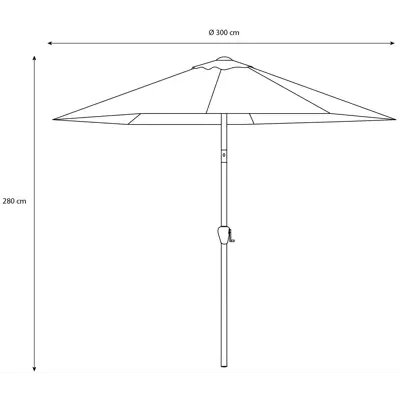 Parasoll med tilt Ø3 m, bilde 3