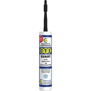 Fugemasse & lim Tribrid svart 290 ml