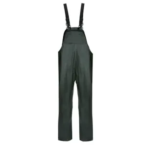 Regnbukse PU med seler grønn