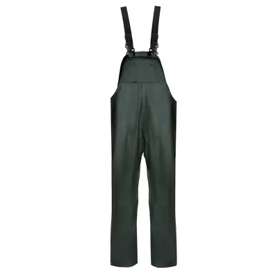 Regnbukse PU med seler grønn