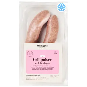 Fryste Grillpølser Rå av Frilandsgris 2 pk