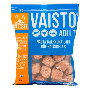 Hundefôr Vaisto okse-kalkun-laks frosset 800 g