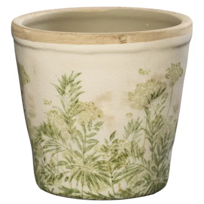 Blomsterpotte Petrina Ø15 H15 grønn