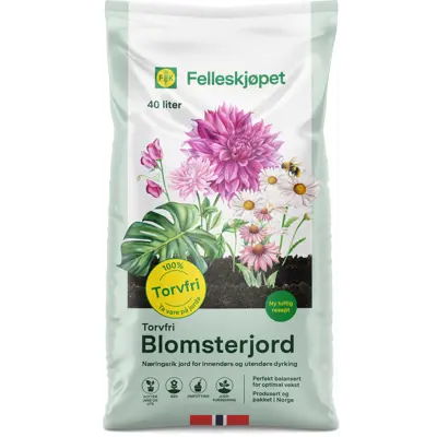 Torvfri blomsterjord 40 L