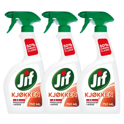 Kit med 3 kjøkkenspray 750 ml